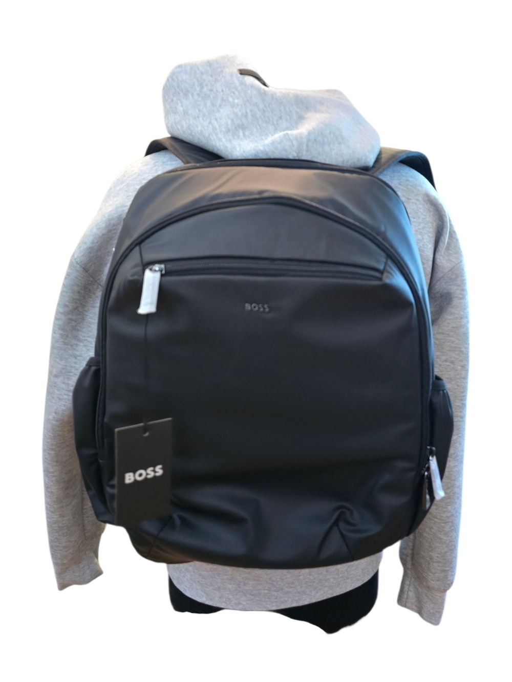 BOSS Men's Black Backpack - Sleek Travel & Work Bag